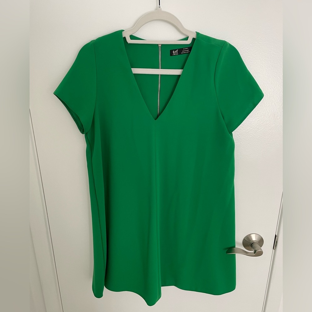 Green Zara mini dress, size small